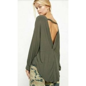 Free People Army Shimmy Shake Top
